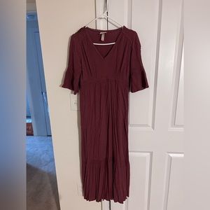 Dark dusty rose maxi dress